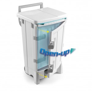 Kάδος απορριμμάτων Open-Up 90 Lt με ρόδες και πεντάλ