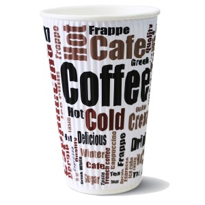 Χάρτινο ποτήρι γκοφρέ 16oz "coffee" 