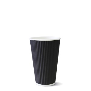 Χάρτινο ποτήρι γκοφρέ 4oz μαύρο 