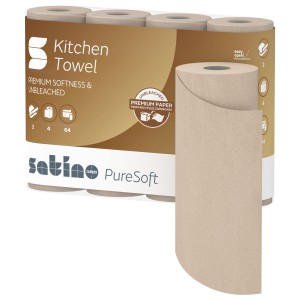 Χειροπετσέτα σε ρολό SATINO PURESOFT 3ply 4*64 φύλλα
