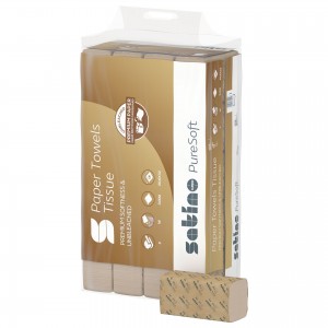 Χειροπετσέτες SATINO PURESOFT W-FOLD 2PLY 20.6X32 25πακ*120φ